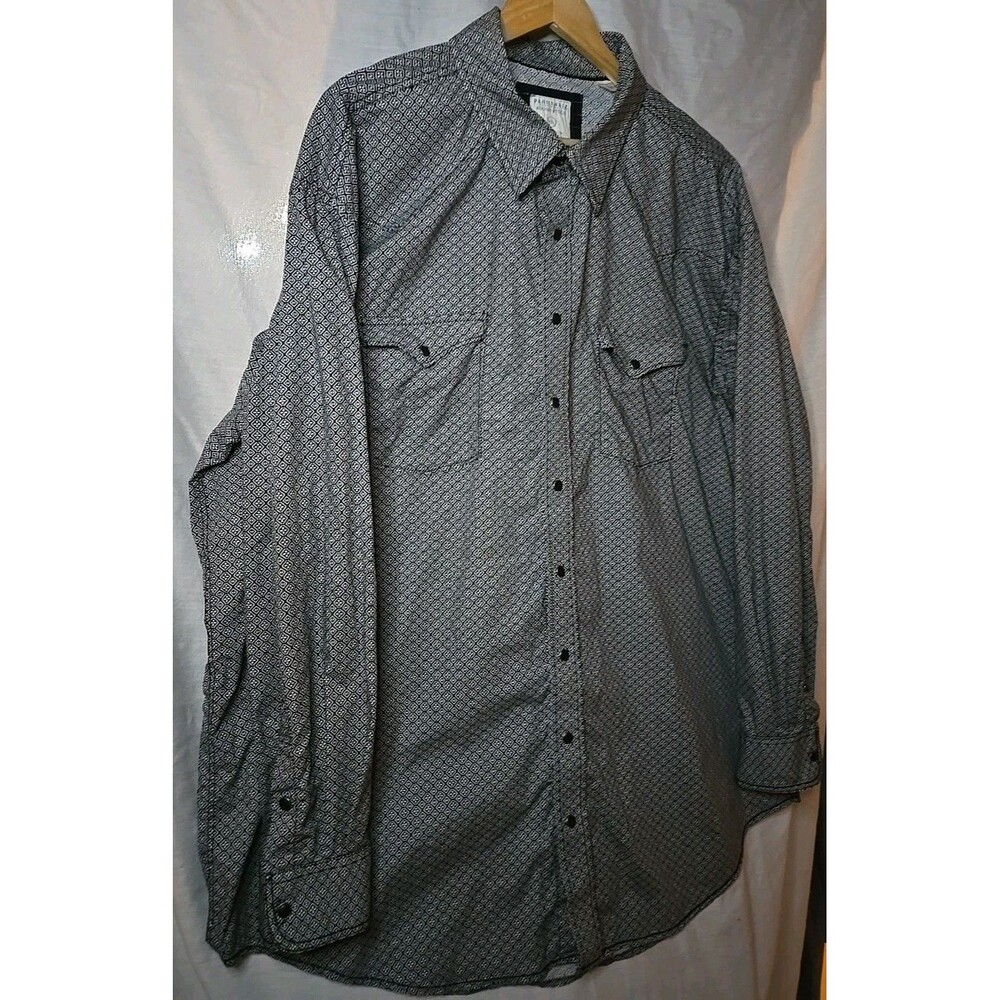 Panhandle Rough Stock Western Shirt Mens Sz 2XL Geometric Pearl Snap Cowboy - Picture 3 of 10
